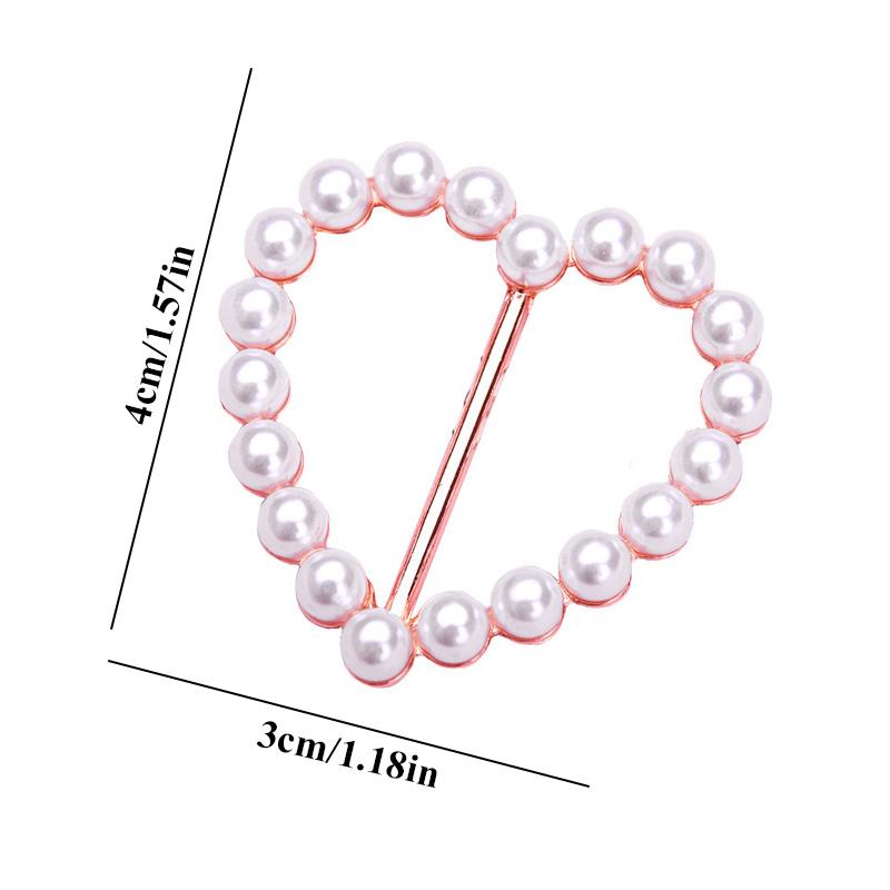 1Pcs Pearl Rhinestone Clothing Corner Knot Buckle Waist Buckle Silk Scarf Clothes T-Shirt Shirt Hem Buckle Luxury Decorative