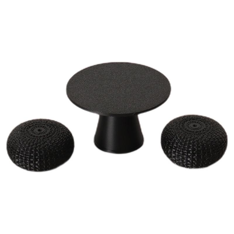 

1/12 Кукольный домик Симуляция Черный Круглый Стол Стул Набор Кукольный домик Гостиная Мебель Украшение Кукольный домик Микро Сцена Декор Реквизит