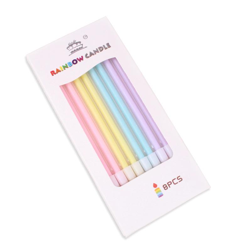 

New Creative Birthday Candles Rainbow Candles Gradient Candles Birthday Cake Candles 15.3cm