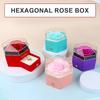 Elegant Hexagon Flower Jewelry Case Featuring Preserved Flowers Unique Gifts Accessory for Trendy Couples In Love