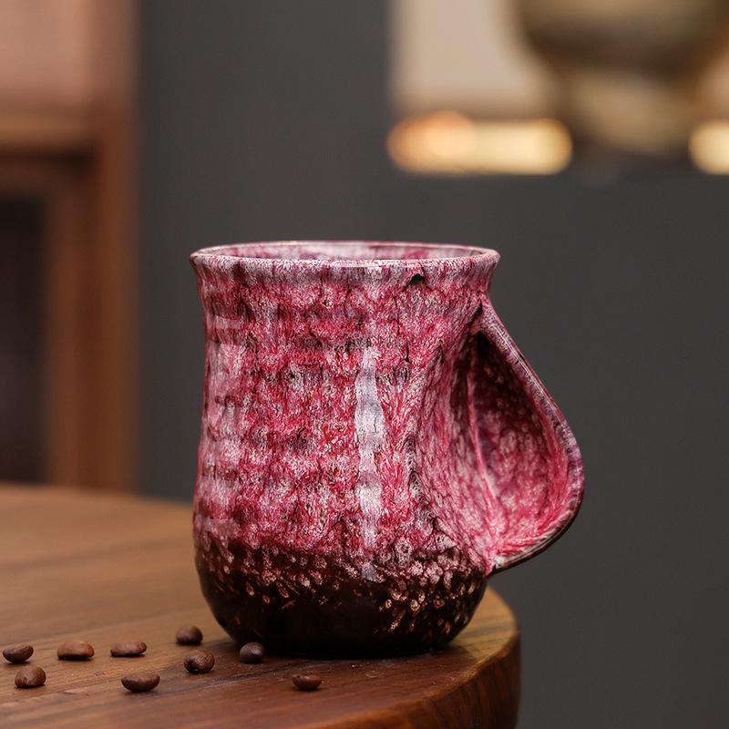 High Value Ceramic Coffee Cup Retro American Latte Latte Afternoon Tea Cup Large Capacity Water Cup