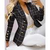 2PCS Women Blazer Suit Lapel Jacket Coat + Pants Co-ord Set Formal Office Outfit