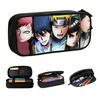 Cute N-Naruto TV Manga Series Pencil Case for Boys Girls Japane Anime Large Storage Pen Box Bag School Accessories