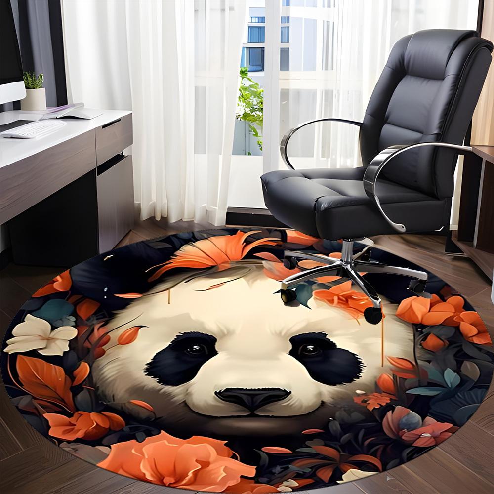

1pc Panda Floral Decor Chair Carpet for Office, Soft and Durable Office Rug for Interior Decoration, Perfect for Office yy251227107 80cm by 80cm