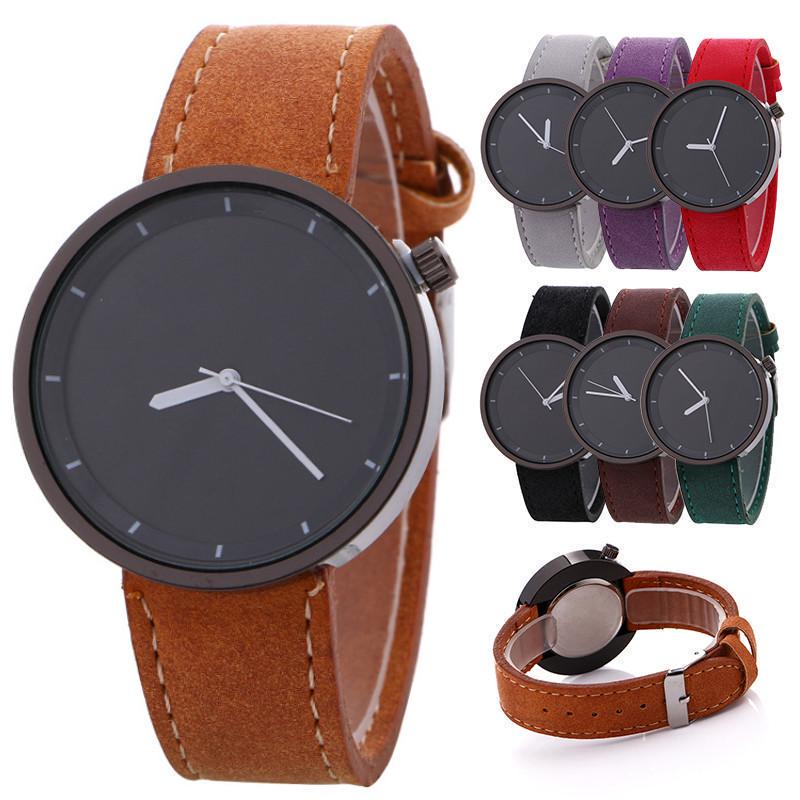 Casual Vogue Analog Quartz Armbåndsur Enkel Big Dial Denim Stoff Band