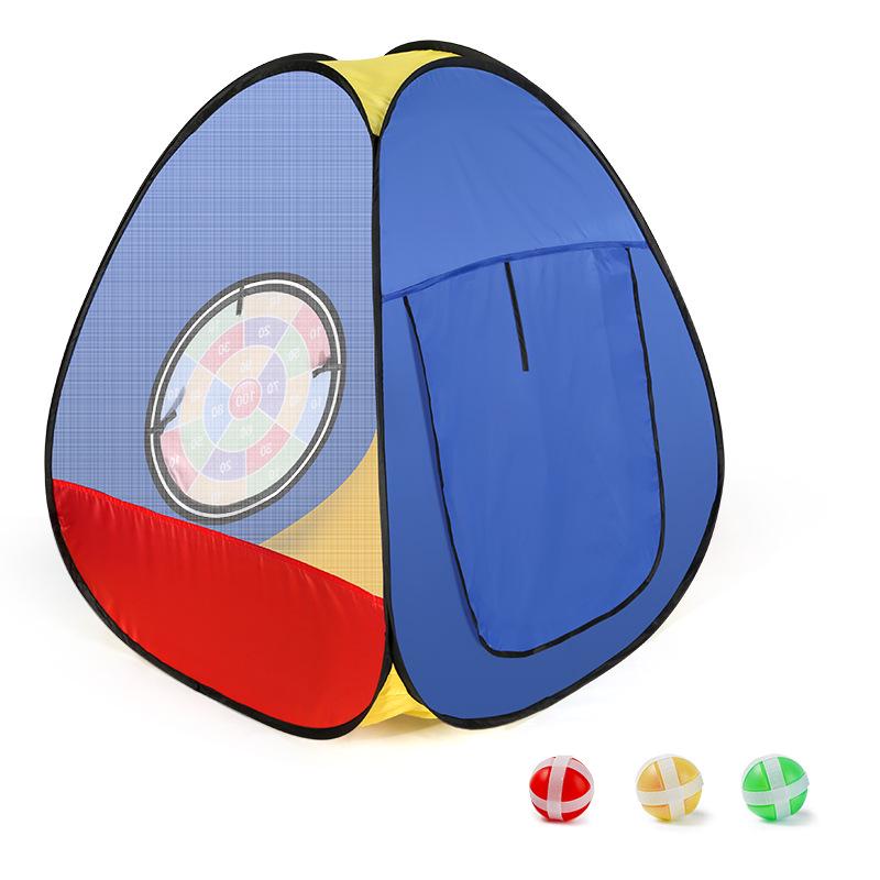 Children s Foldable Tower Tent - Red, Yellow & Blue - Portable Indoor Playhouse