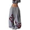 American Street Dance Alphabet Printed Straight Sweatpants Men's and Women's Hip Hop Trend Brand Loose Wide Leg Pants Sweatpants Dance Pants