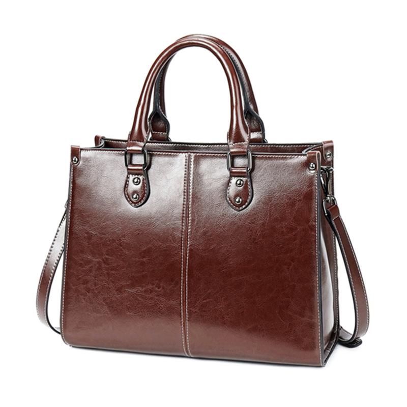 

Сумки-тоуты из натуральной кожи для женщин, трендовые дизайнерские офисные сумки с верхней ручкой через плечо для женщин