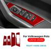 Carbon Fiber Window Switch Panel Frame Cover for Volkswagen Polo 2018-2026 LHD RHD Interior Trim