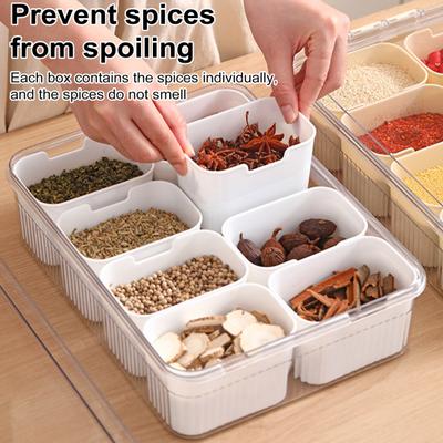Große Snackbox mit Deckel, unterteiltes Serviertablett, durchsichtiger Organizer für Süßigkeiten, Bausteine, Nüsse, Snacks mit 8 Fächern, tragbarer Wurstbehälter