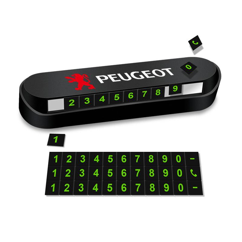 1Pcs Car Temporary Parking Card Sticker Phone Number Card Plate For Peugeot 308 408 508 RCZ 208 3008 2008 206 207 108 406 407 408 206 207 208 306 307