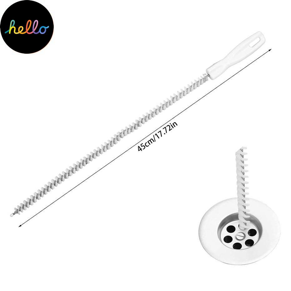 45cm Pipe Dredging Brush Bathroom Hair Sewer Sink Cleaning Brush Drain Cleaner Flexible Cleaner Clog Plug Hole Remover Tool
