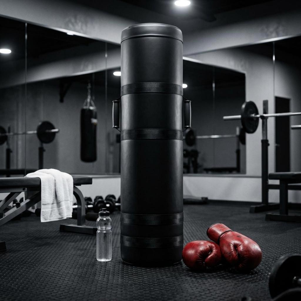 Cylindrical Training Mannequin Black Sports Gear Long-Lasting