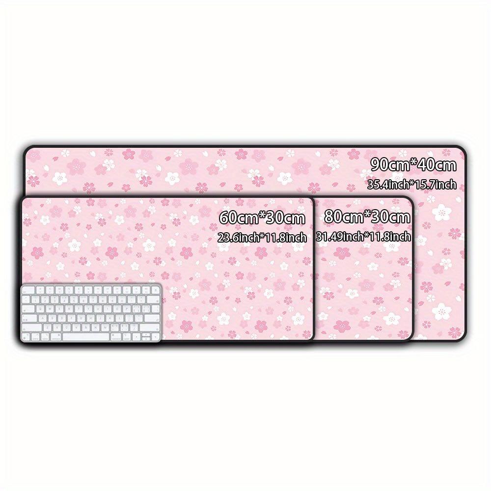 Large Pink Cherry Blossom Pattern Mouse Pad Pink Floral Esports Computer Mouse Pad Office Desktop Rubber Mouse Pad xmm 400x800x2mm
