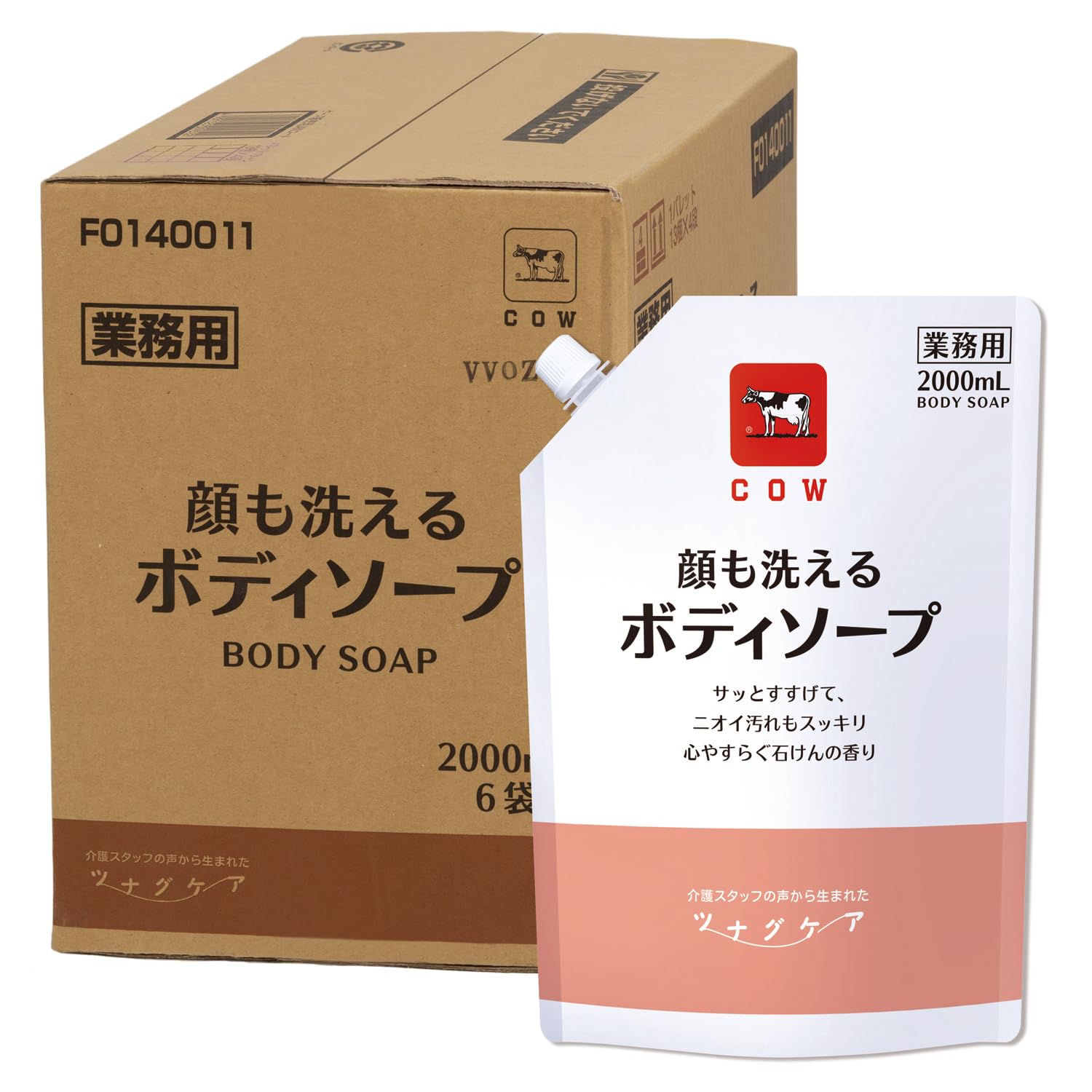 

Gyunyu Soap Tsunagu Care Face washable body soap 2000mL x 6 bags Quick foam easy to easy to reduces work cares for unpleasant odors [Case sale]