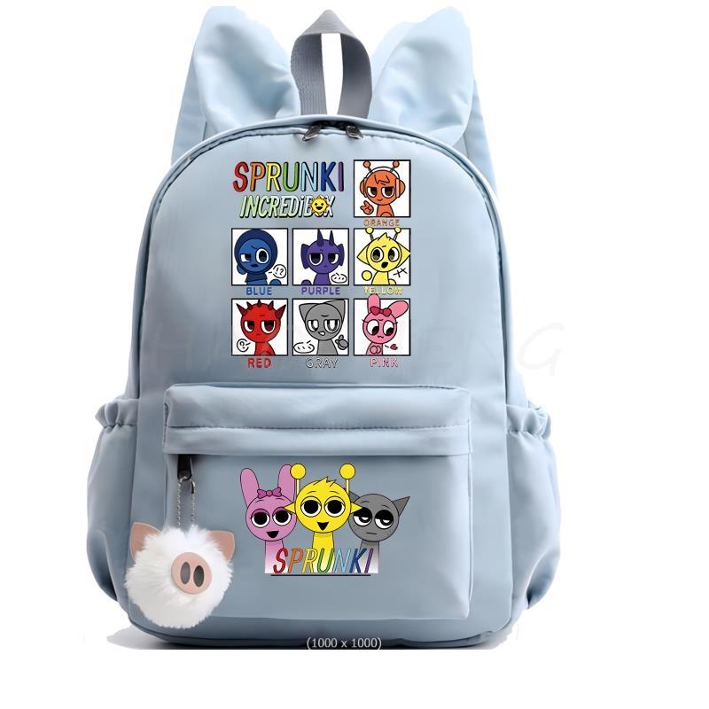 Hot New Sprunki Print Backpack for Girl Boy Student Teenager Children Rucksack Casual Women Cute School Bag Kids Birthday Gift
