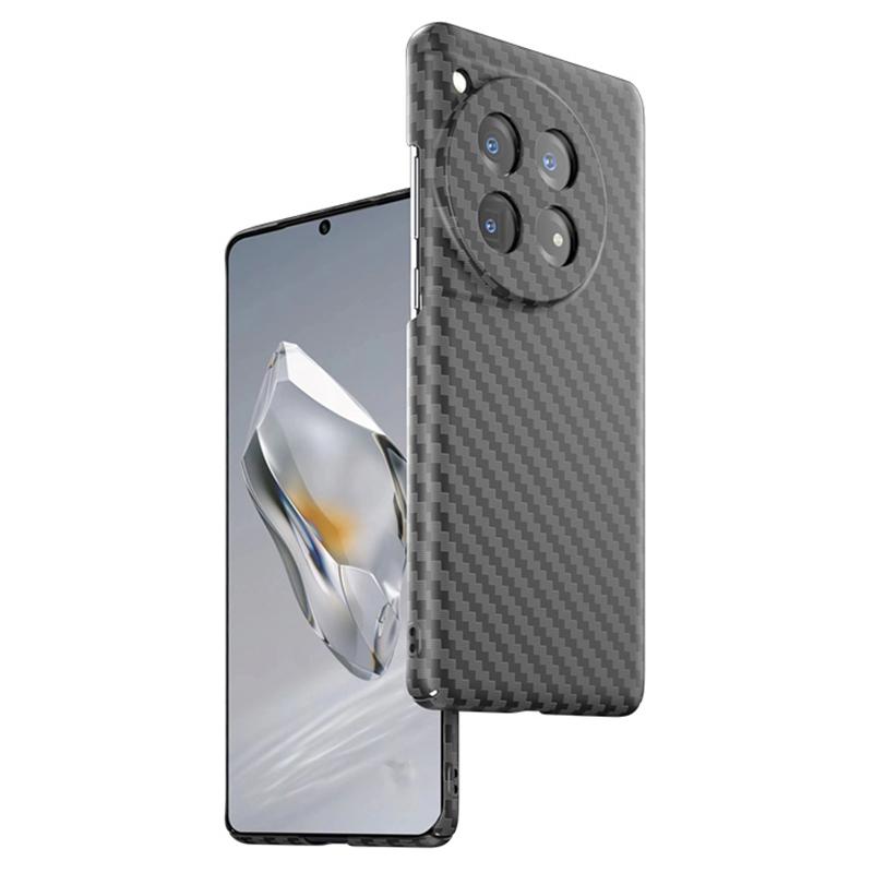 For OnePlus 12R 5G/Ace 3 5G Case Hard PC Phone Cover Splicing Carbon Fiber Texture