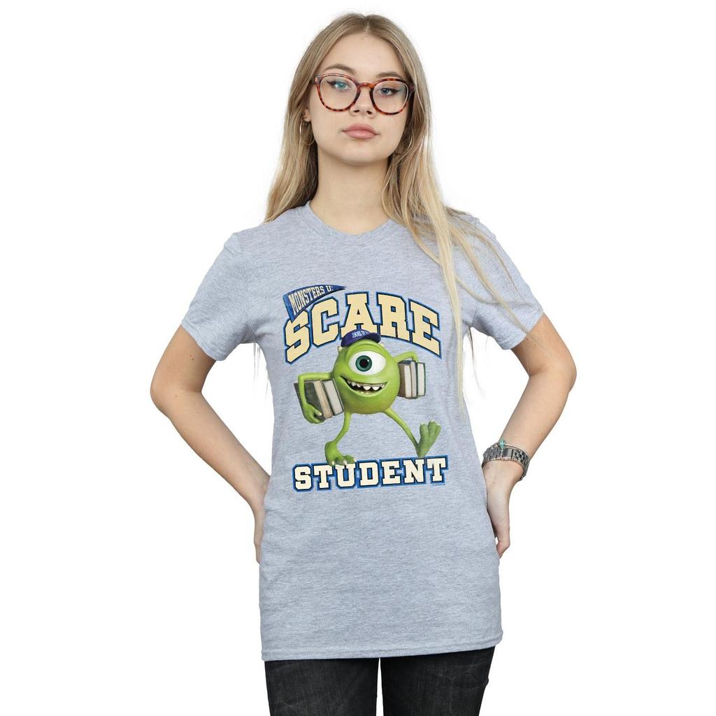 Disney Womens/Ladies Monsters University Scare Student Cotton Boyfriend T-Shirt