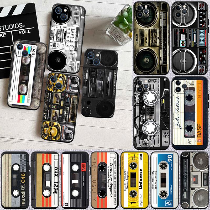 Vintage Boombox Tape Phone Case for Samsung Galaxy A52S A53 A55 A56 A70 A71 A72 A73 F06 F16 F56 S10e S10 S10+ Plus