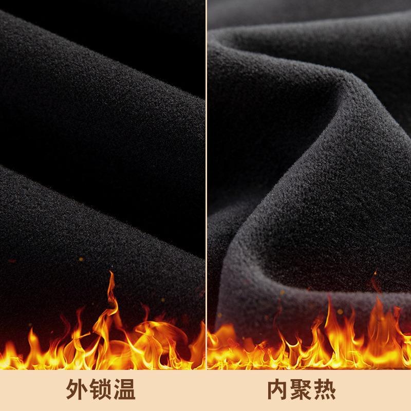 New three-proof black gold boiling casual pants mountain outdoor knee sweatpants fleece thickened windproof pants