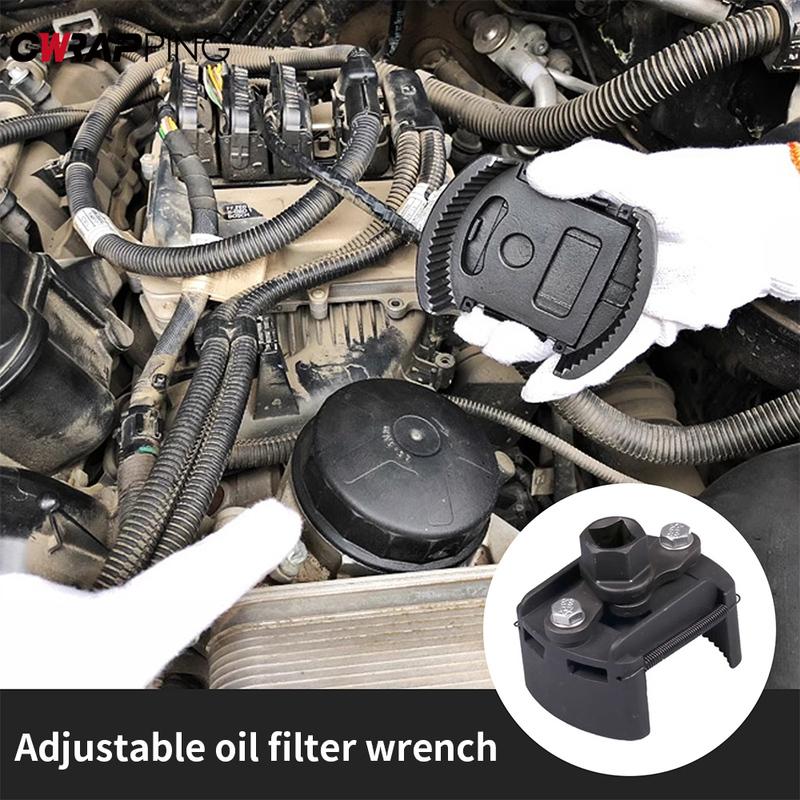 Universal Car Oil Filter Wrench Fuel Filter Removal Cast Steel Spanner Adjustable Removal Repair Tools for Car Accessories