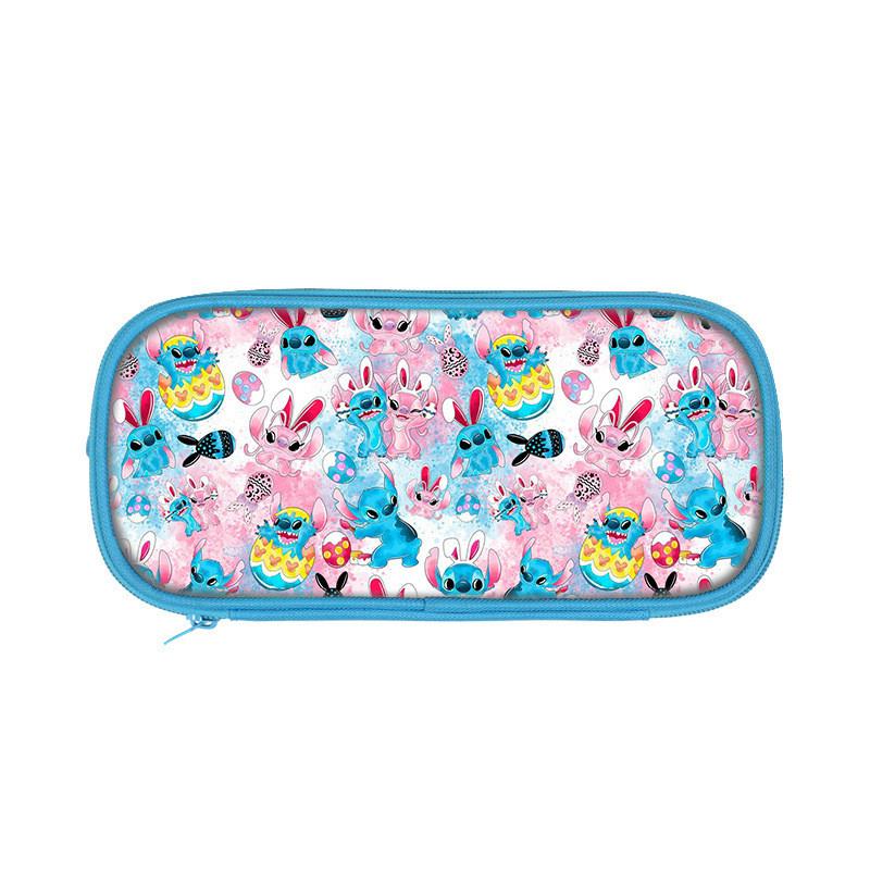 Stitch Childrens Double Layer Pencil Case With Polyester Storage For School Supplies