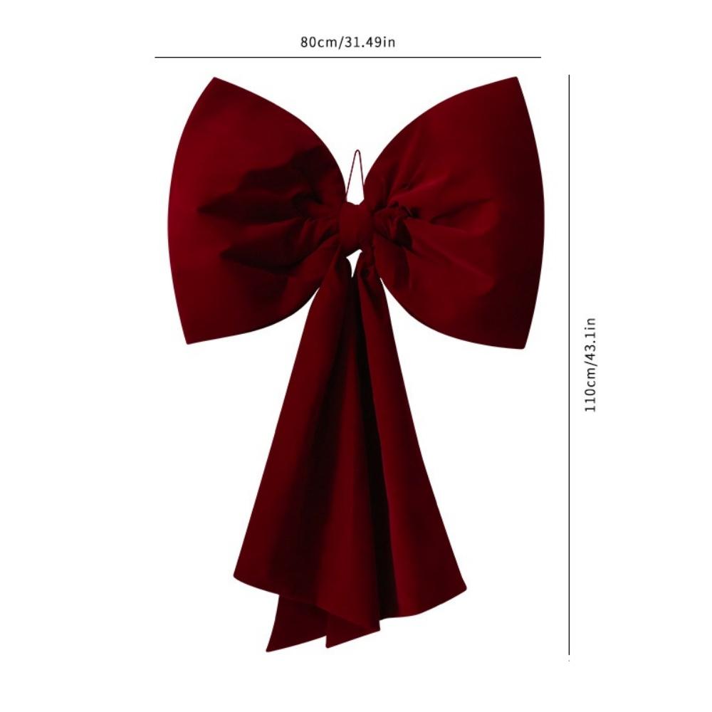 1 stuks Rode Kerststrikken Buiten Decoraties Grote Kerstboom Topper Strik voor Kerst Huis Voordeur Decor