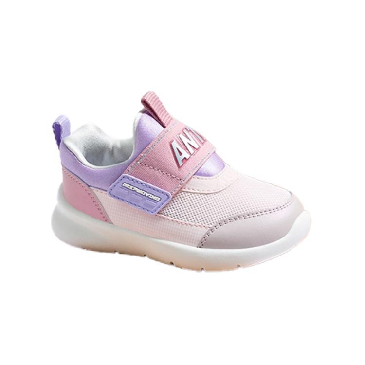 Anta Comfortable Versatile Non-Slip Wear-Resistant Low-Top Walking Shoes Baby Shoes White Pink Gray A22430012-2