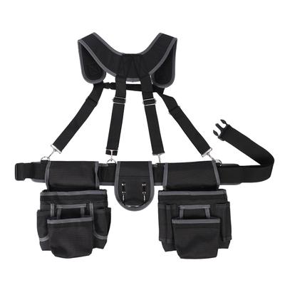 Elektriker Werkzeuggürtel 12 Taschen 1680D Polyester Nylon Werkzeuggürtel mit Gurt für Zimmerleute