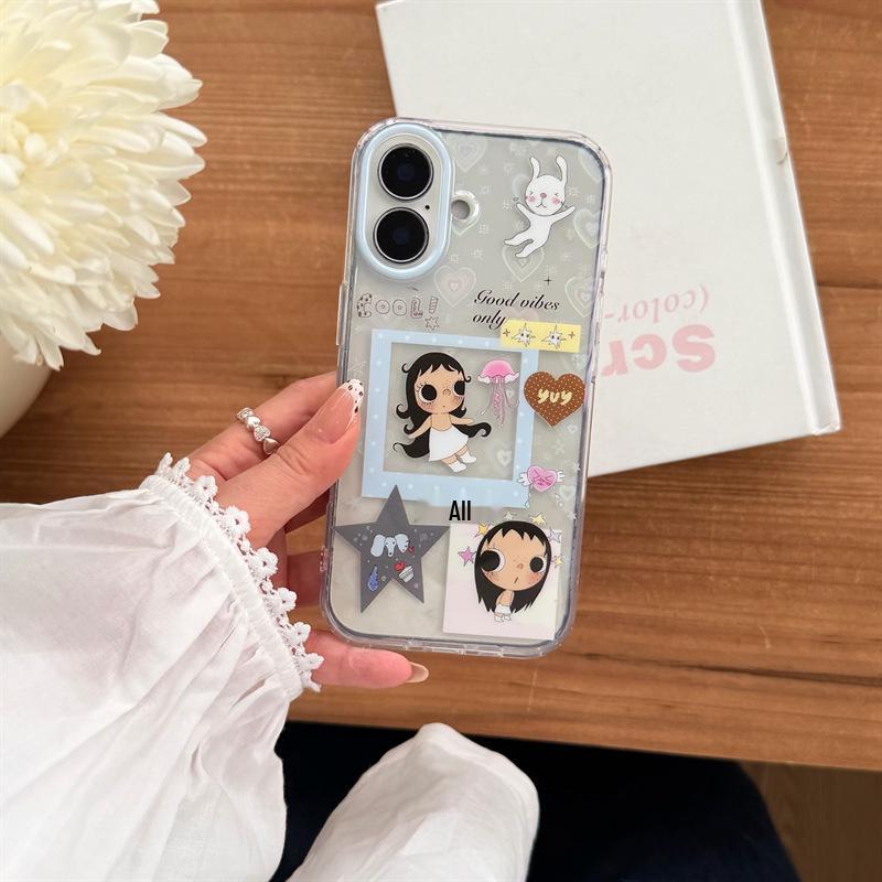 

Laser Blue Jellyfish Cartoon iPhone 17/16 Pro Max/15 Pro Women’s Case Apple 17