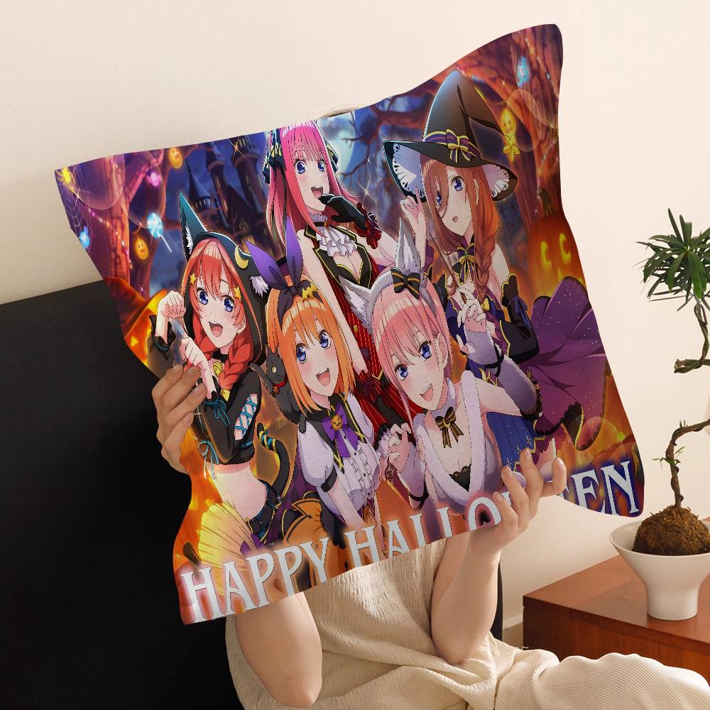 Anime The Quintessential Quintuplets Pillow Gift Home Office Decoration Bedroom Sofa Car Cushion Cover case 45x45