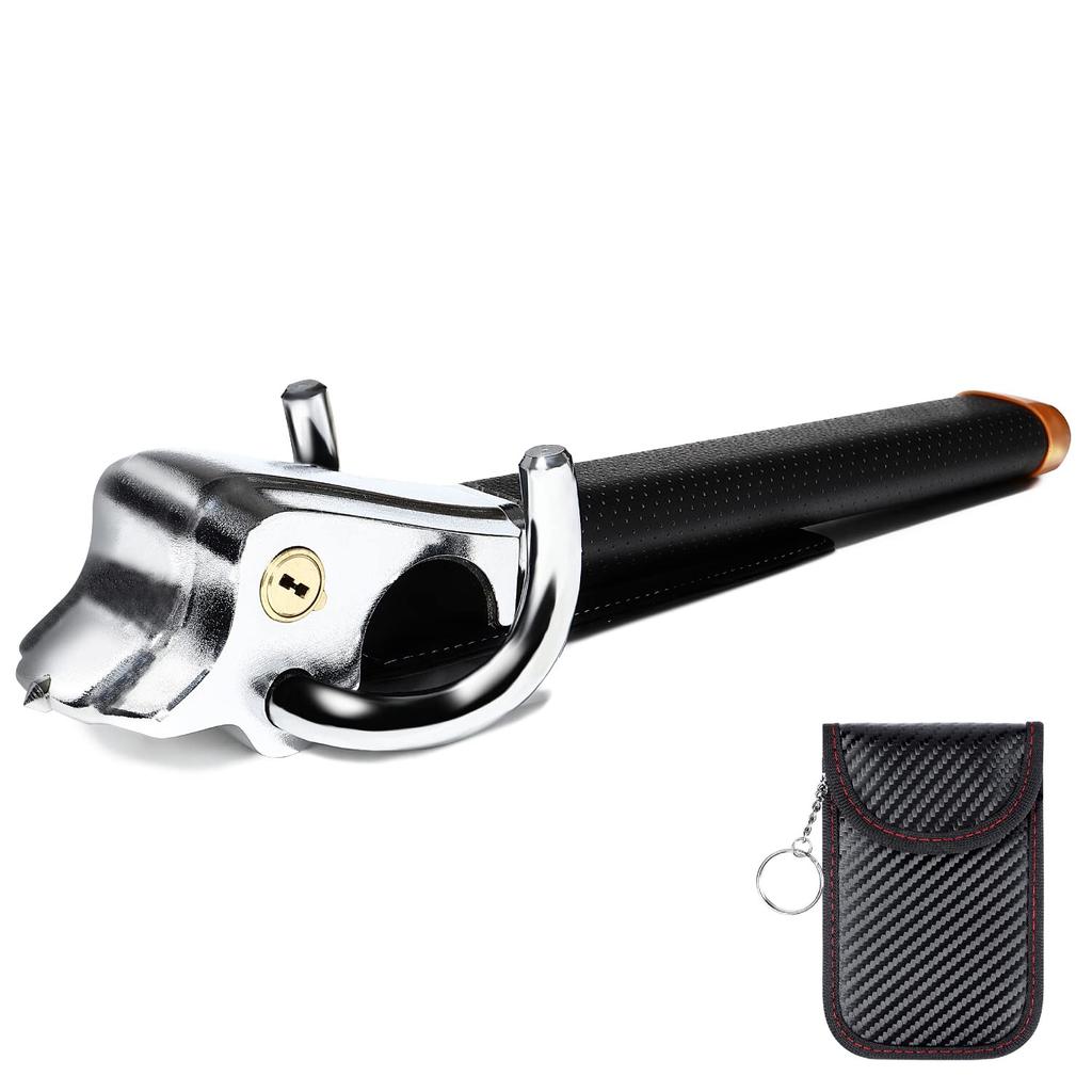 ACFREED Steering Wheel Lock Mechanic Strongest Steering Lock for Relay Attack Includes Key Case [Automotive Supervised] Anti-Theft Cars, Protection,