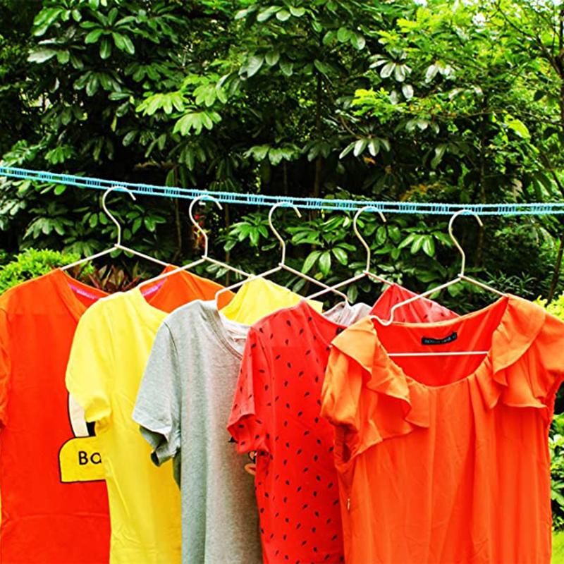 3M/5Mp/8M/10M Anti-Slip Clothesline Outdoor Windproof Clothesline Travel Retractable Rope Washing Line Camping Drying Line Decoration