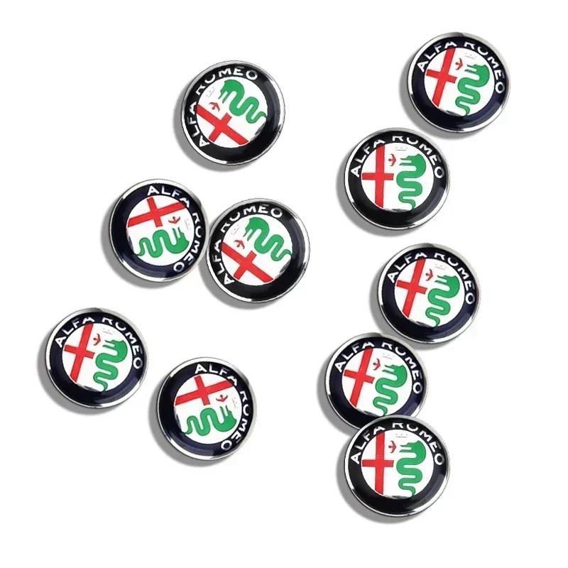 14mm Car Remote Key Sticker Aluminum Badge For Alfa Romeo Giulia Stelvio Giulietta 156 159 147 Mito Tonale Brera Dis Accessories