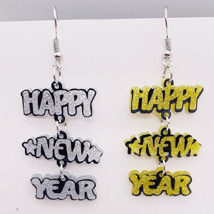 Happy New Year Pendant Ear Rings Elegant Chinese Ear Ornament for Women Girls