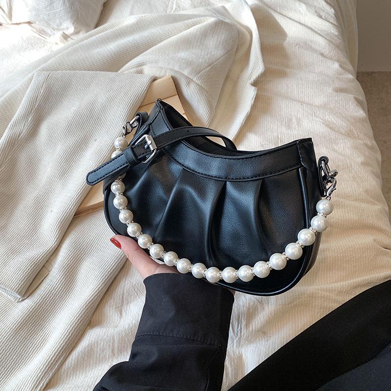 

Популярные женские летние сумки через плечо, модные сумки через плечо с жемчугом и бусинами, повседневная женская сумка-мессенджер (20cm<Max Length<30cm)