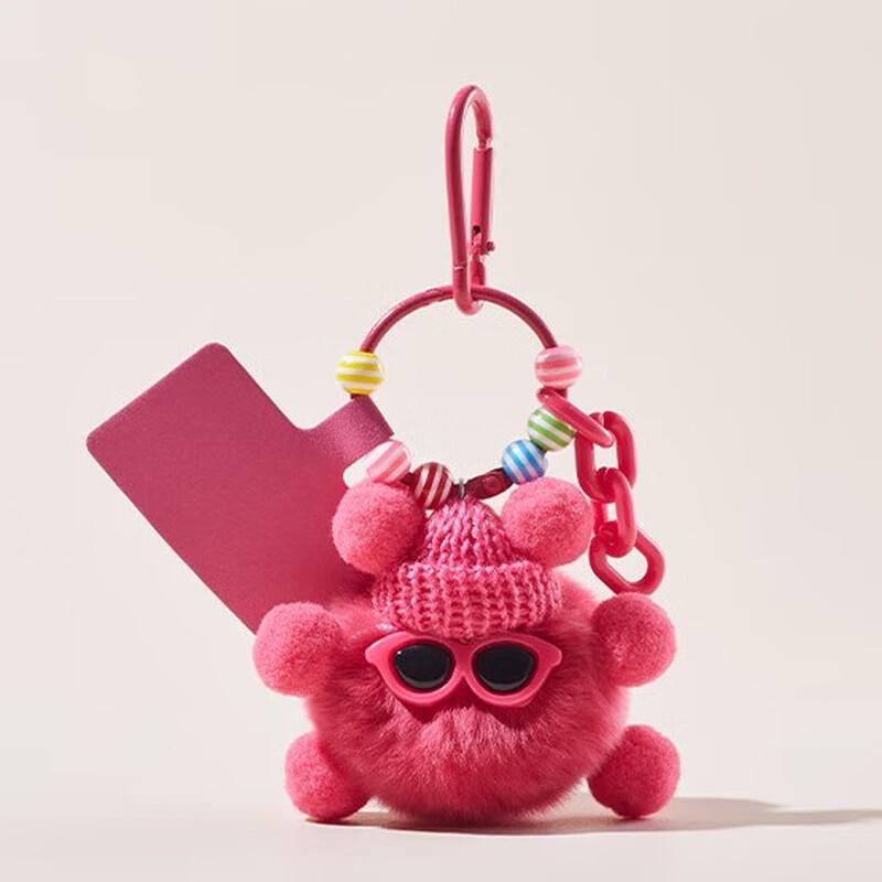 Брелок-брелок для сумки из меха кролика рекс в форме угольного шарика