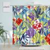 Tropical Monstera Palm Leaves Shower Curtains Watercolor Banana Leaf Green Plants Bath Curtain Waterproof Fabric Bathroom Decor