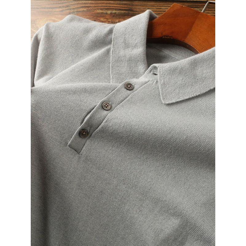Heavy Non-Patch Cotton + Modal + Cashmere + Fleece Foreign Trade Men's Cut the Tag off Tail Goods Short sleeve Lapel Polo Shirt