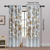 2pcs   Popular Curtain Panels 2D Print White Floral Print Versatile Polyester (without Rod) Holiday for Kitchen Living Room