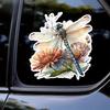 2PC Dragonfly 3D-Effect PVC Vinyl Sticker, 4.72"x5.12" Self-Adhesive Waterproof Decal for Car, Laptop, Truck, Motorcycle, Scratch Cover, Home Door