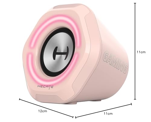 Edifier Hecate G1000 Gaming Speaker, 5W Output, Bluetooth 5.3, Full-Range Speaker, USB/3.5mm Ports, RGB Lighting, Pink (ED-G1000-PK) [Official Japanes