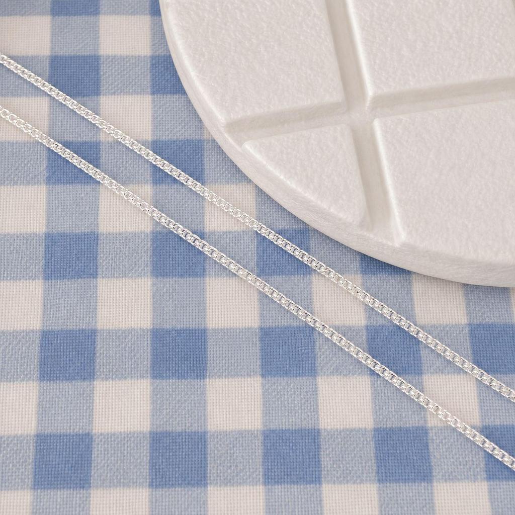 Sterling Silver 999 Starry Round Bead Necklace with O-Shaped Chain for Women