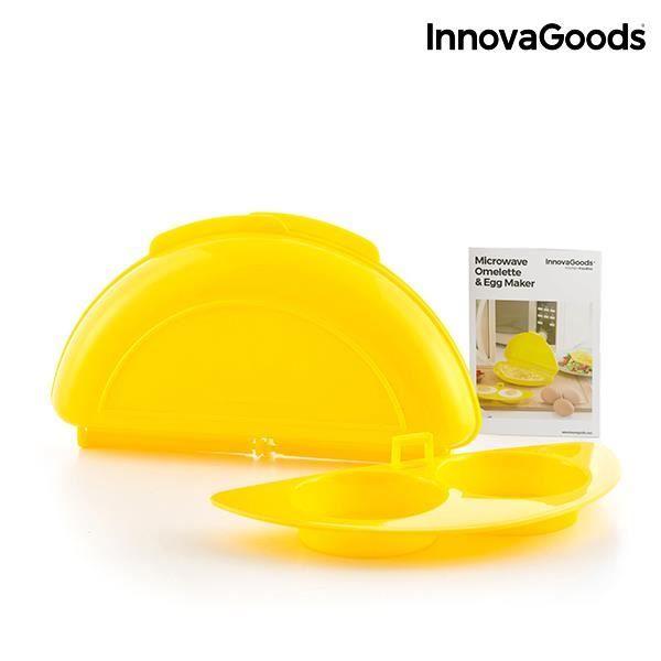 Aparat de Gătit Omletă - InnovaGoods - Microunde - PP fără BPA - Accesoriu Ouă Poșate - 21x12x5 cm