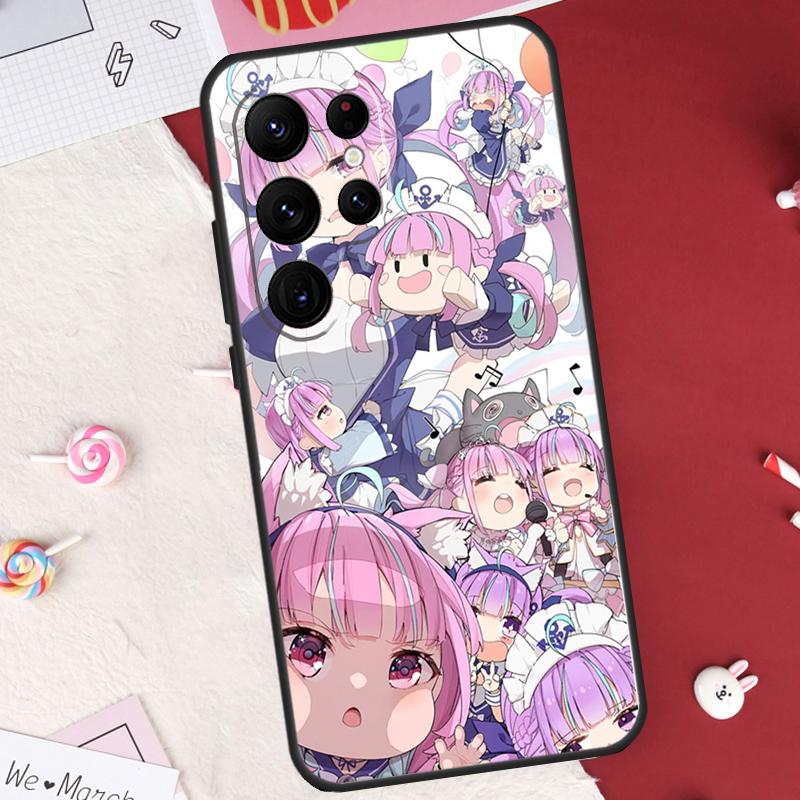 Minato Aqua Hololive Case For Samsung Galaxy S26 Ultra S23 S22 S21 S20 S24 S25 Ultra S10 Plus S25 FE Cover Shell
