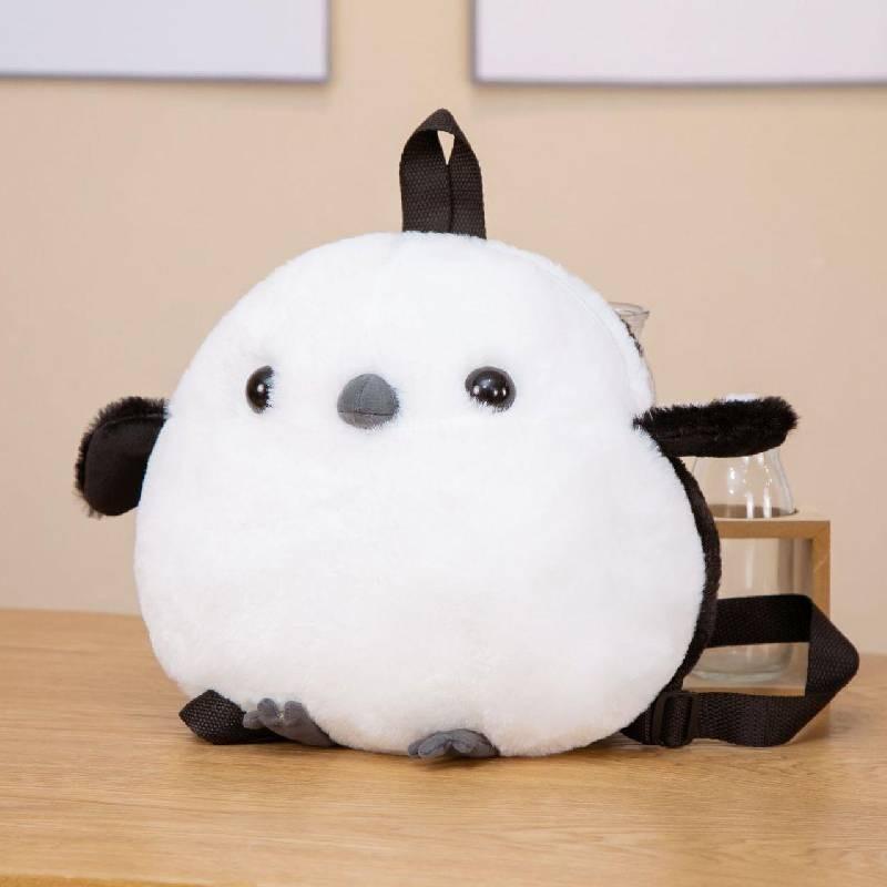 Sparrow White Adorable Plushie Backpack Cartoon Toy Bag Girls Travel Students