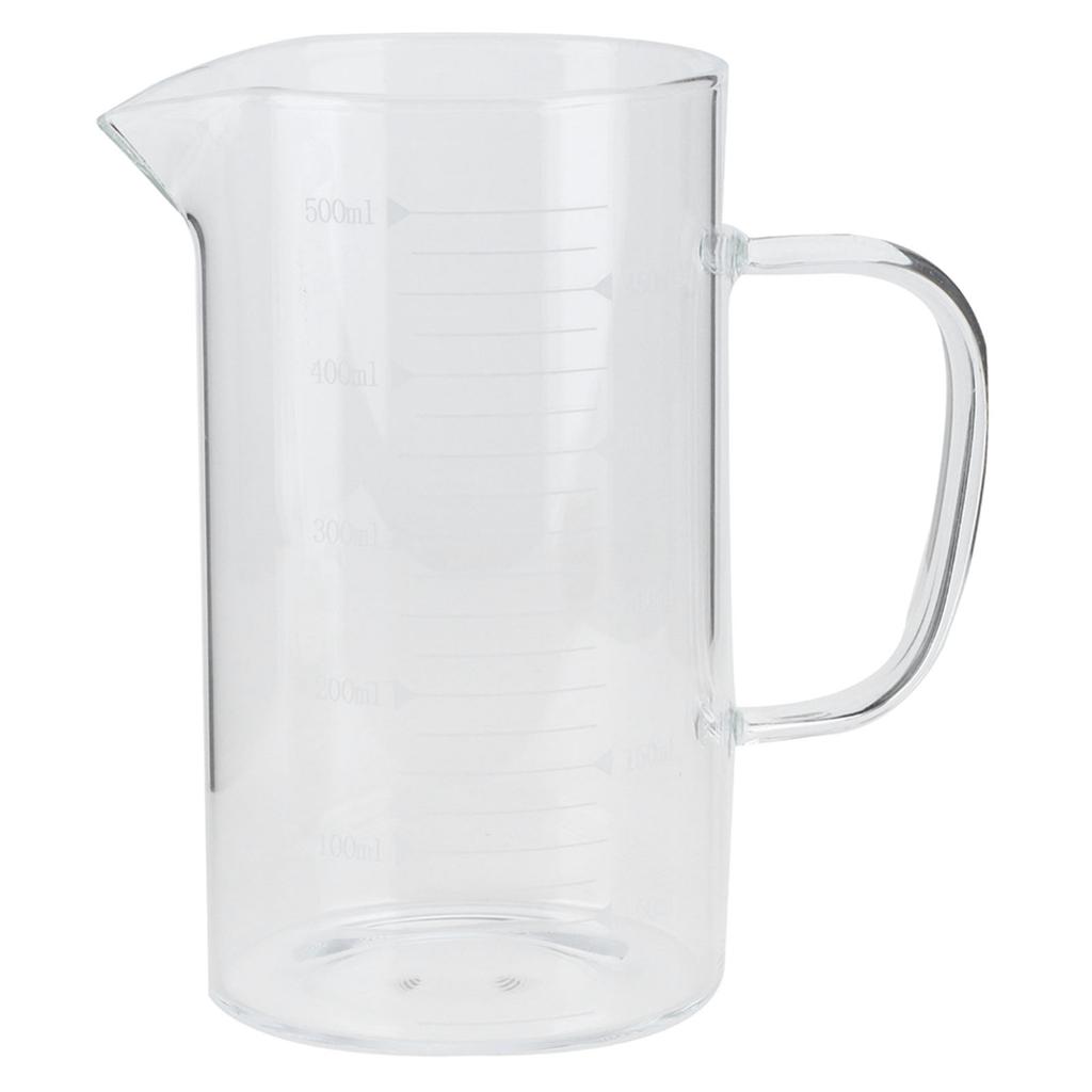 Borosilicate Glass Measuring Cup with Lid HeatResistant Mug for Hotel Restaurant Home(500ml )