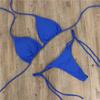 Neckholder-Bikini mit Bindeband, sexy Gürtel, BH-Polster, geteilter Badeanzug, Träger-Dreipunkt-Badeanzug für Damen