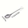 New Stainless Steel Spoons with Heart-Shaped Handle Coffee Tea Soup Stirring Spoons Mini Dessert Spoon Tableware Kitchen Tools