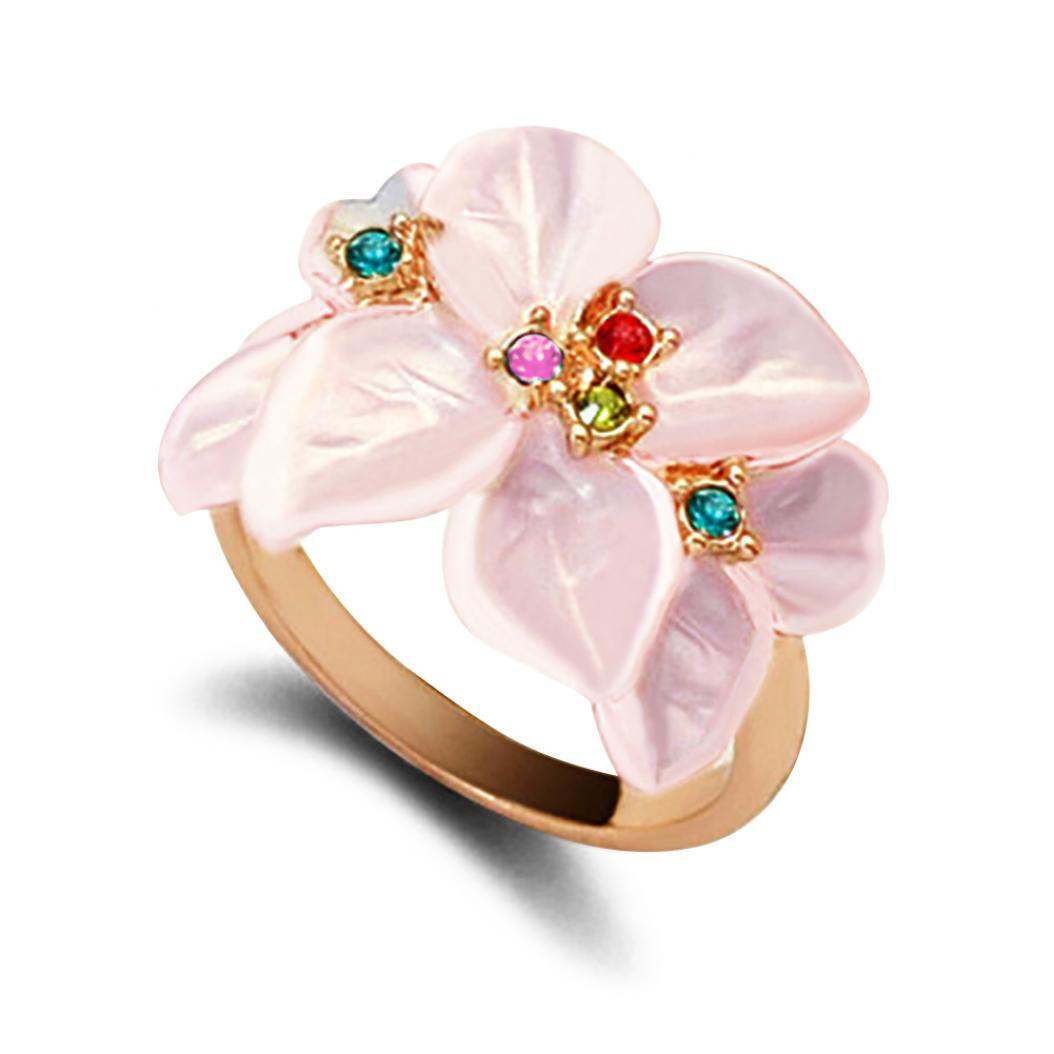 

Жіноча Мода Квітковий Візерунок Весільна Вечірка Сплав Кільце Чарівні Прикраси Подарунок AVE